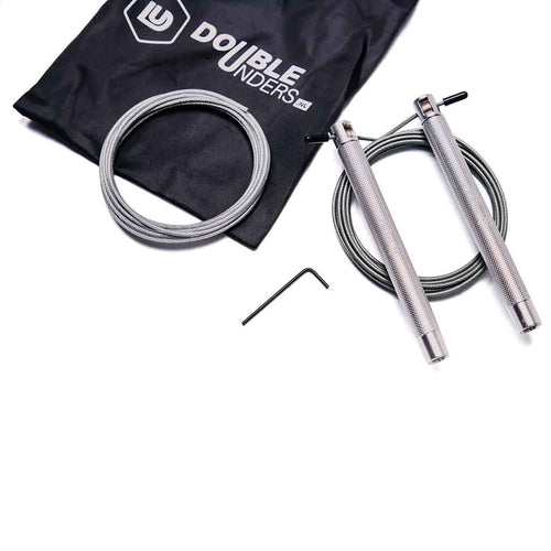 Speed Rope Zilver + Extra Kabel | Doubleunders®